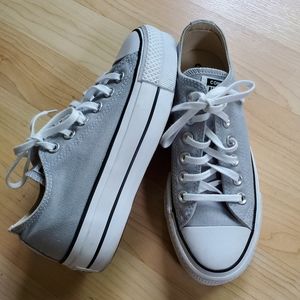 Converse All Star platform, grey, size 6